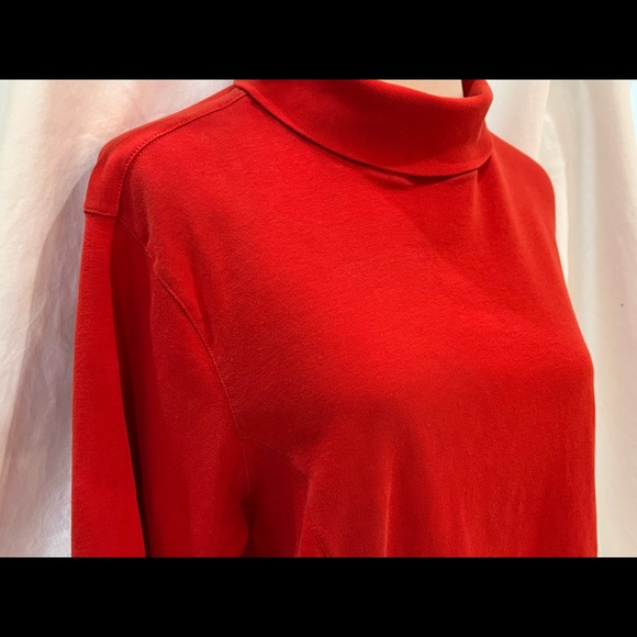 Coldwater Creek Red Turtleneck top 2XL Soft - Picture 3 of 10